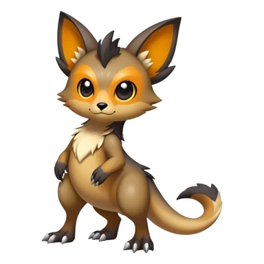 Cute cool edgy colorful dark fantasy animal hybrid Fakemon full body sticker