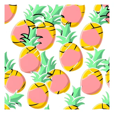 Delicious glazed ham with pineapple sticker