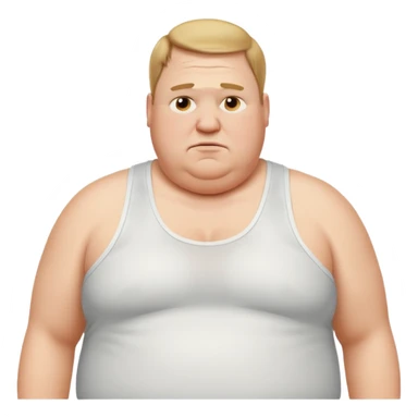 obese middle aged white man in wifebeater sticker
