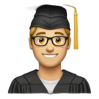 Happy graduate male emoji sticker