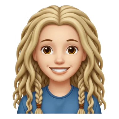 white girl with long wavy hair,  just some are dreadlocks  sticker