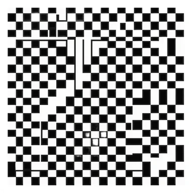 black and white checkered square sticker