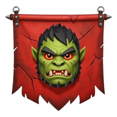 orc war banner sticker