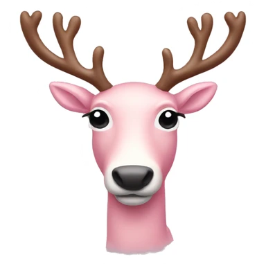 Light pink reindeer  sticker