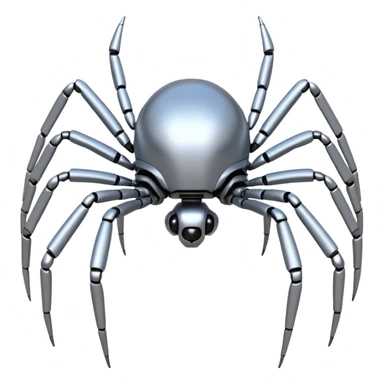 completely symetrical 4 legged robot. center square with spider leg extending from each corner sticker