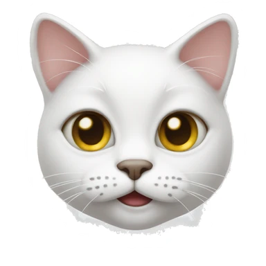 white cat but silly sticker