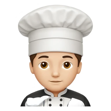 A white chef hat sticker