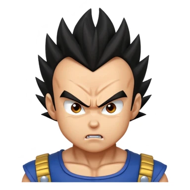 DBZ Vegeta angry face sticker
