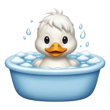 duck in a bath sticker