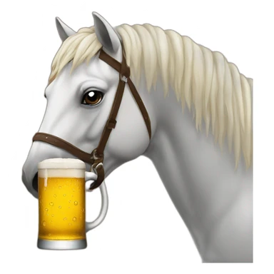Horse give a beer sticker