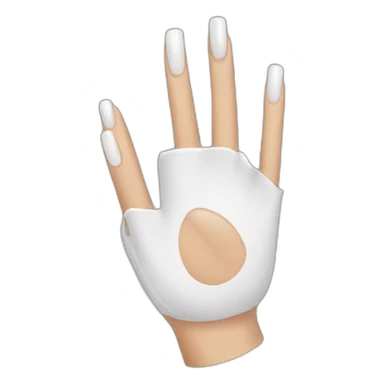 ongles blancs sticker