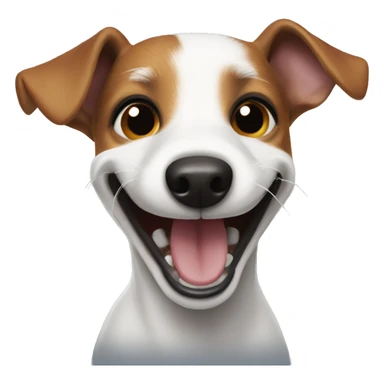 Jack russel Terrier laughing  sticker