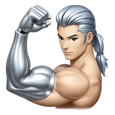 sorayama hand biceps emoji chrome sticker