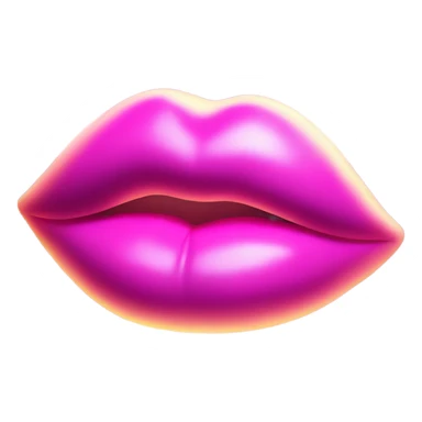 Neon pink lips smoke and release smoke sticker