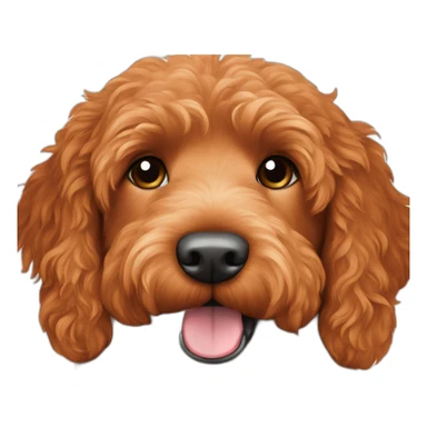 Red labradoodle sticker