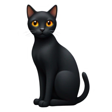 Black with orange eyes ￼ sticker