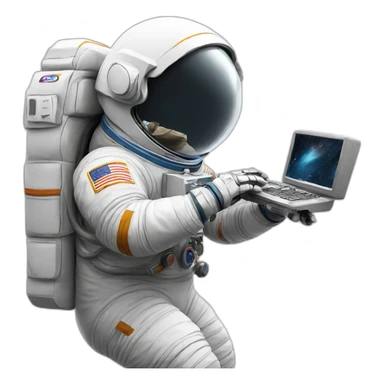 Astronaut playing game sticker