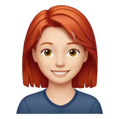 relaxed (red hair) sticker