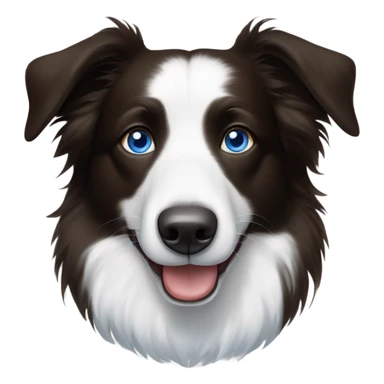 Border collie with one blue eye and with one brown eye sticker