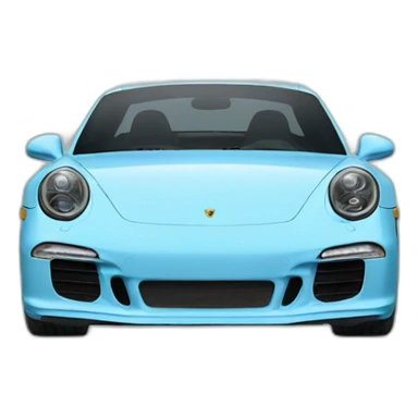 porshe in skyblue sticker