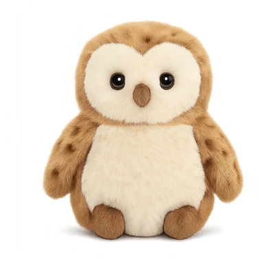 cute barn owl jellycat plushie sticker