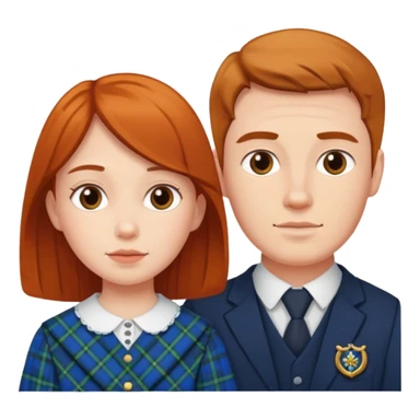 scottish family with son and daughter sticker