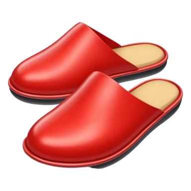 red plastic slipper sticker