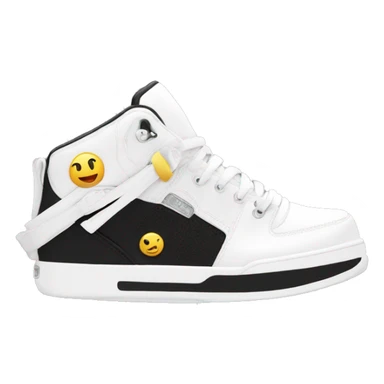 Hip hop shoes white  sticker