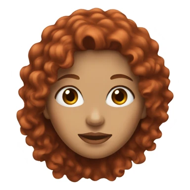avatar of a woman with long red wavy/curly hair and brown eyes  sticker
