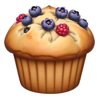 Lavender flower muffin with berries sticker