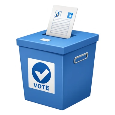 voting ballot and box sticker