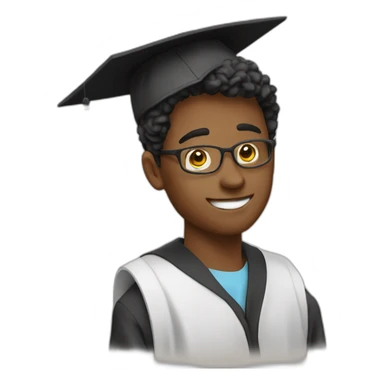 A student has a final graduation research paper sticker