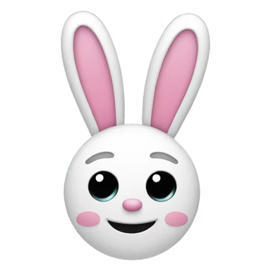 smiley face with the bunny ears sticker