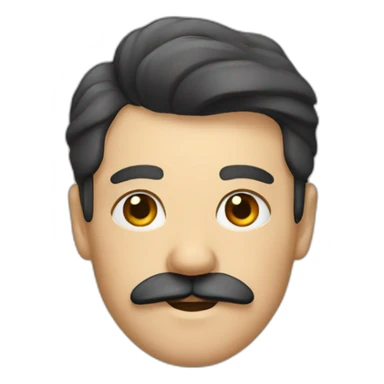 Man with a square mustach sticker