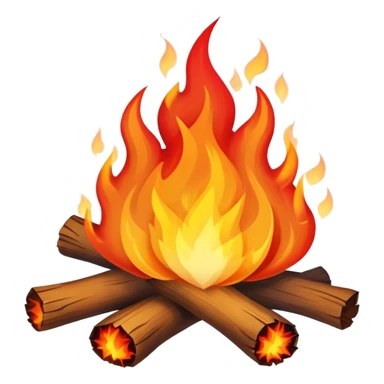 bonfire with flames sticker