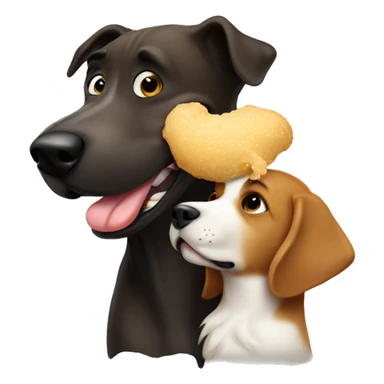 Dog licking man face sticker