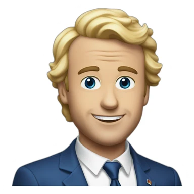 Macron cordon bleu sticker