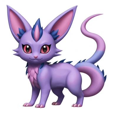 Sneasel-Nidorino-Espeon-Noibat-Purrloin-Fakémon-hybrid-creature (full body)  sticker