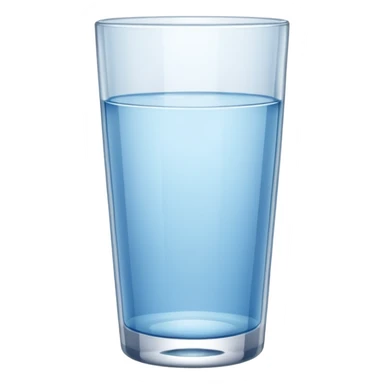 an empty glass of water sticker