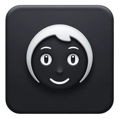 Dark mode icon, flat, white. sticker