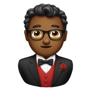 Hart emojis with bow ties  sticker