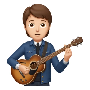 Paul McCartney playing guitar sticker