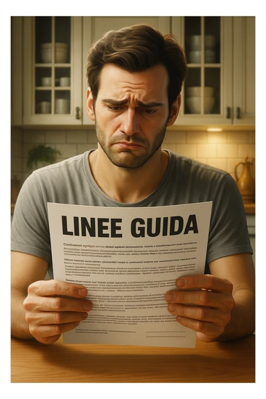 FALLA IDENTICA A QUESTA MA SUL FOGLIO SCRIVI "LINEE GUIDA" IN ITALIANO sticker