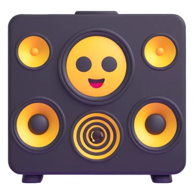 DJ sound speaker 3D emoji style sticker