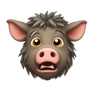Shocked boar sticker