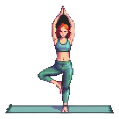 person doing yoga sticker