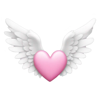 Pink heart with white wings  sticker