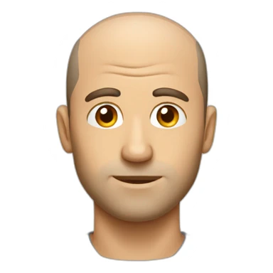 man hair loss profile face sticker