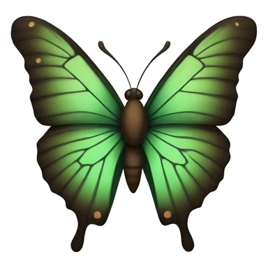 Very dark green butterfly with brown  sticker