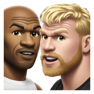 mike tyson fighting jake paul sticker